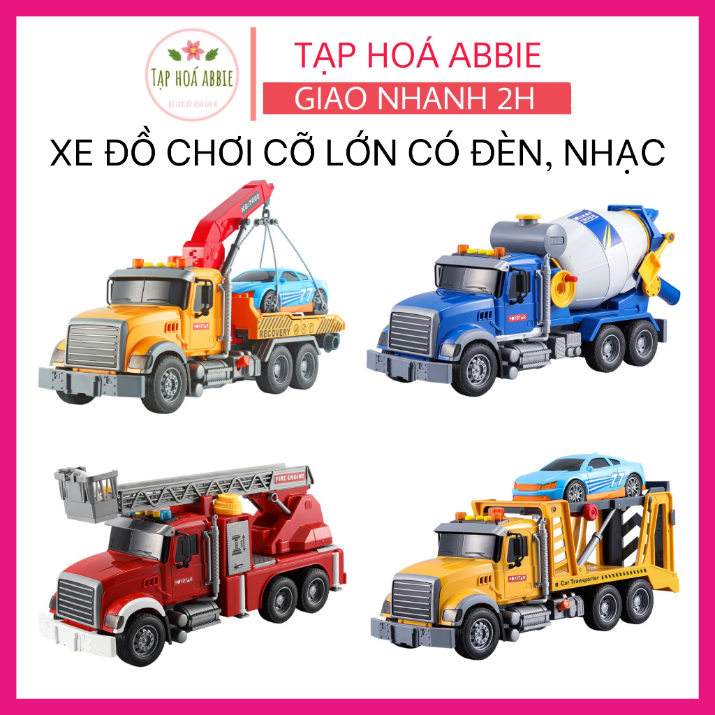 Xe ô tô đồ chơi cỡ lớn với nhựa ABS, tính năng đèn và nhạc hấp dẫn cho trẻ em