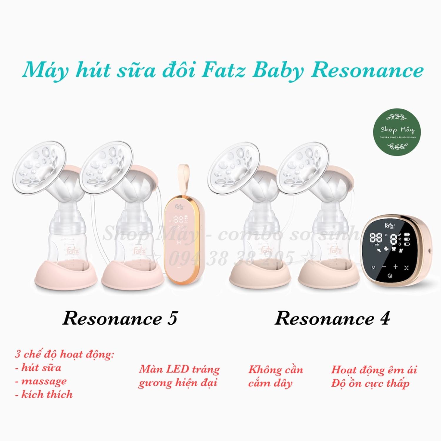 [CHÍNH HÃNG] Máy hút sữa điện đôi Fatz Baby Resonance 4/5