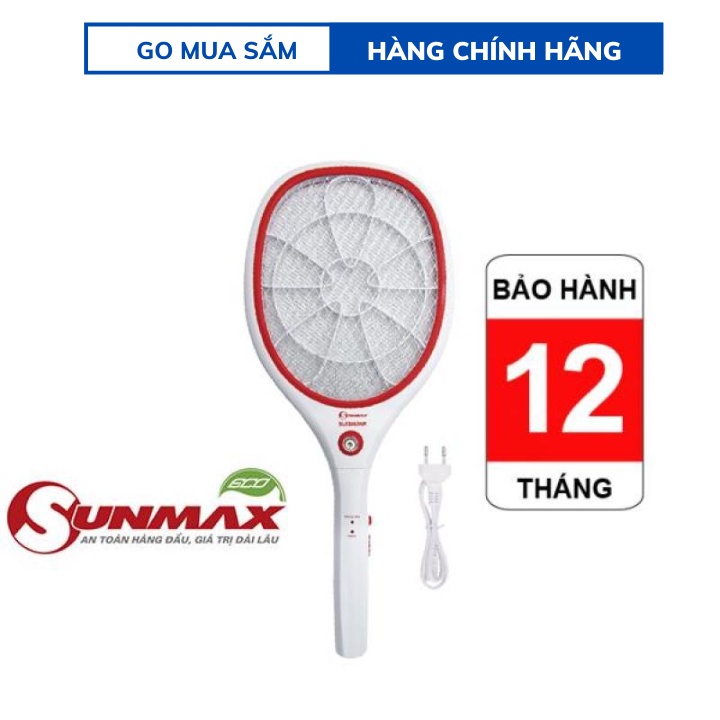 Vợt muỗi sạc tích điện Sunmax có đèn