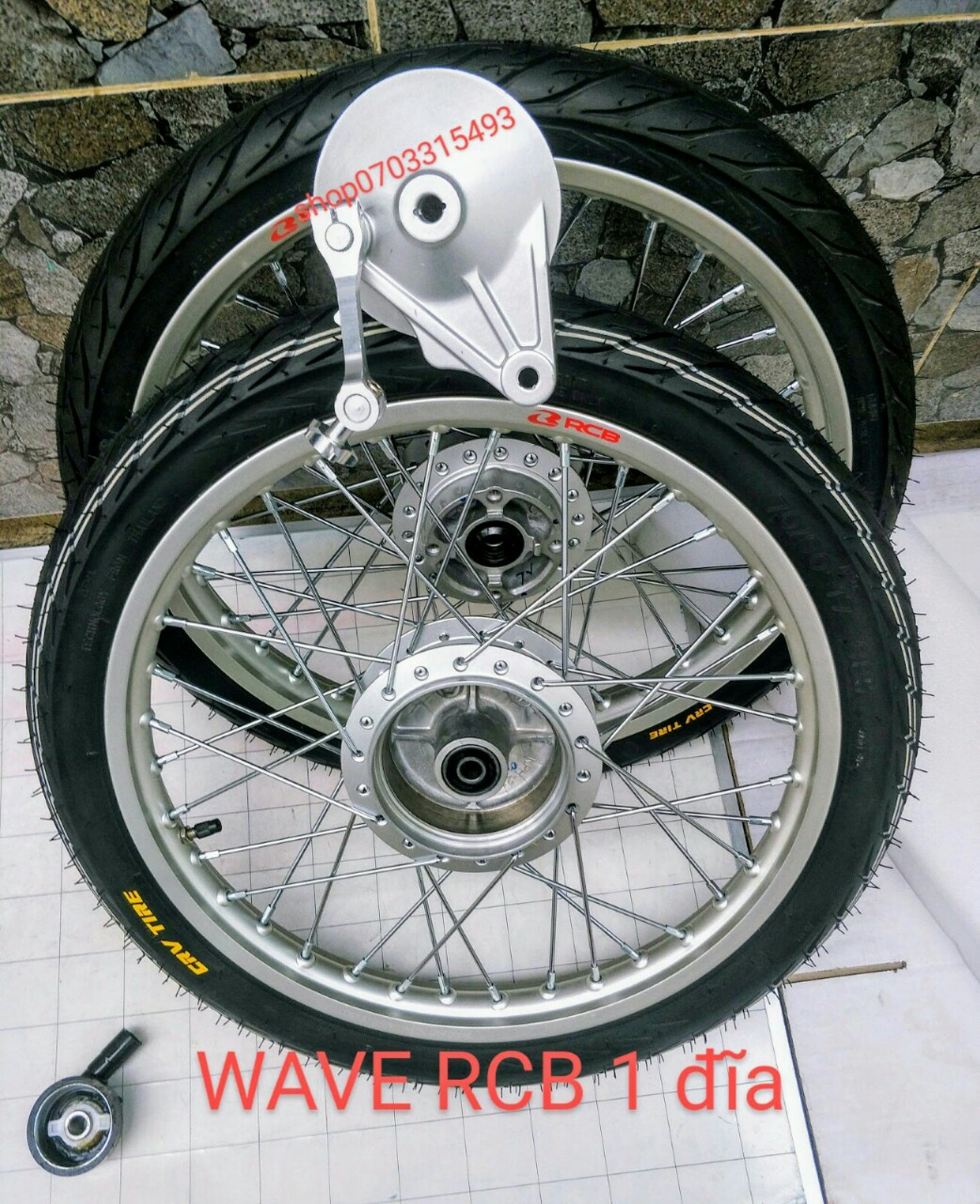 [HCM] COMPO BÁNH CĂM WAVE 1 ĐĨA NIỀNG RCB CHÍNH FULL VỎ CRV 60.70  MÁ ĐÙM BẠC Đ Ạ N  (DÙM ZIN WAVE S 110)