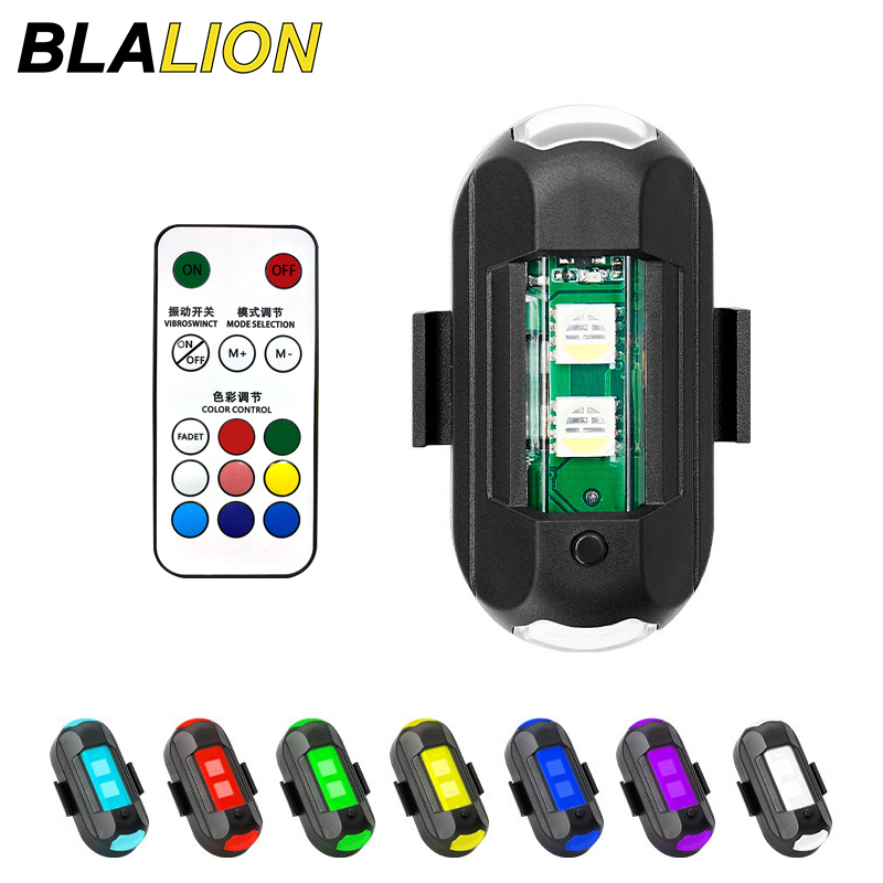 7 màu đèn led cảnh báo chống va chạm thông dụng đèn tín hiệu mini điều khiển từ xa đèn nhấp nháy đèn