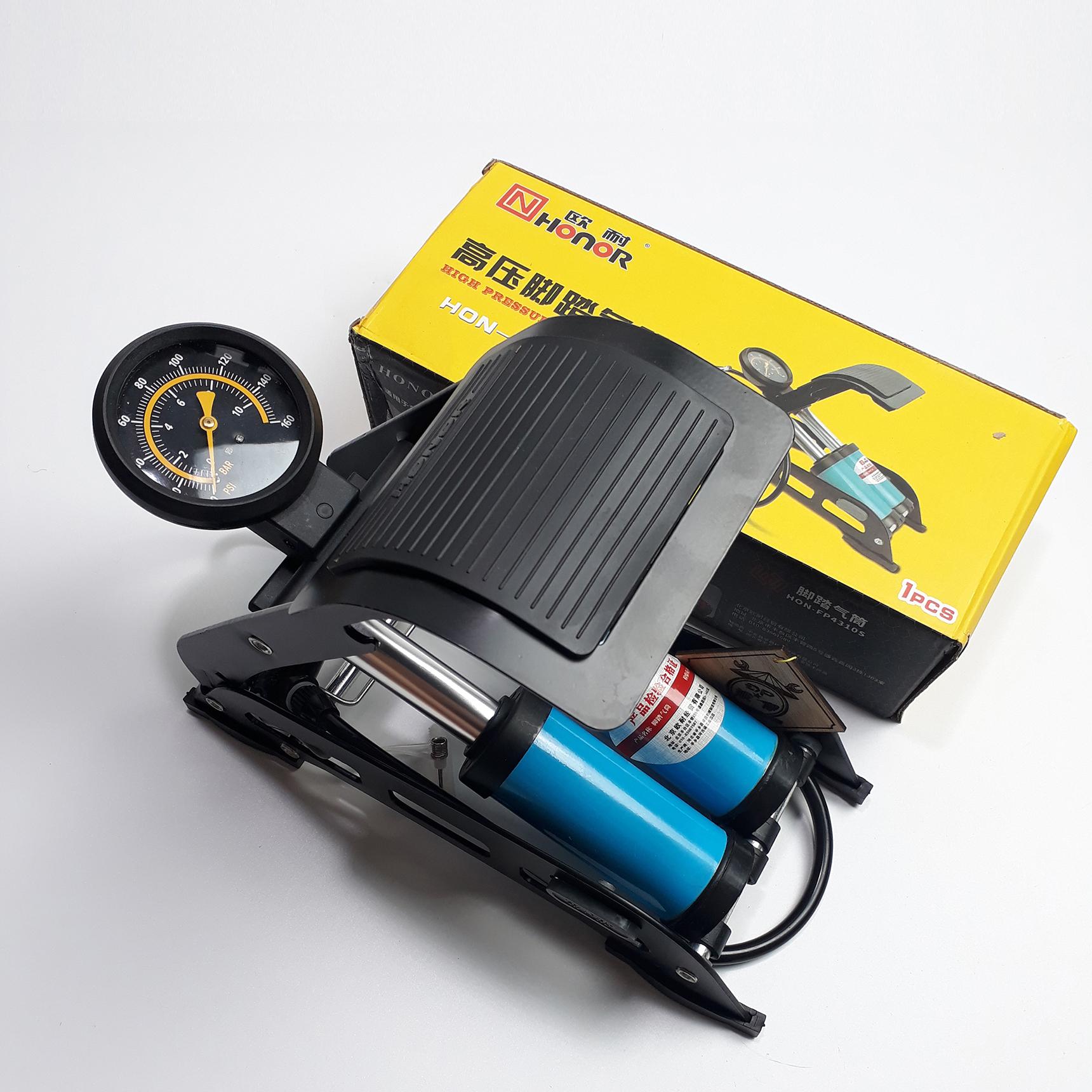 bơm hơi đạp chân 2 XiLanh Honor - Bơm hơi đạp chân mini 2 ống bơm ô tô xe máy Honor - Bơm hơi đạp chân 2 piston Honor - Bơm hơi đạp chân mini 2 piston bơm ô tô xe máy Honor