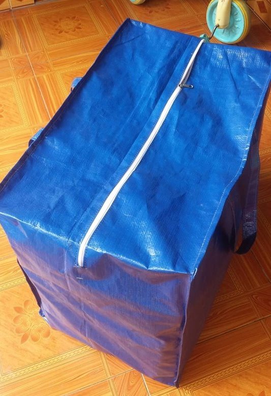 TÚI BẠT ĐỰNG ĐỒ XANH CAM - LOẠI CHẤT LƯỢNG - 50x60x40cm