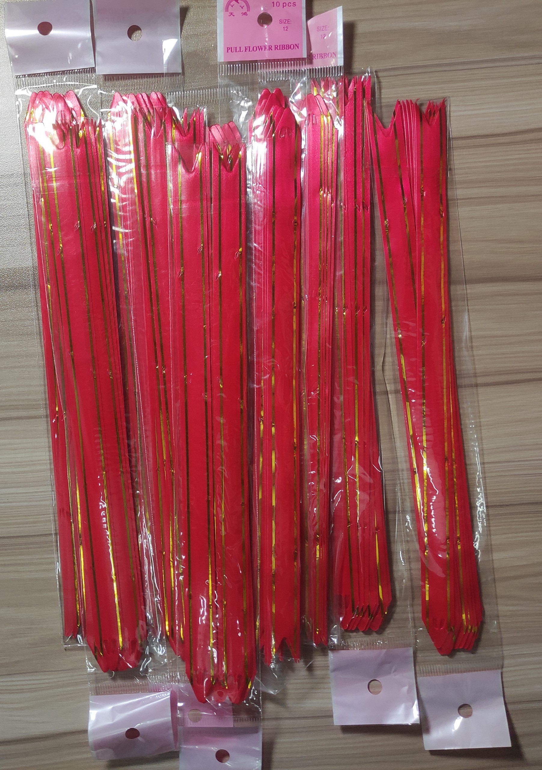 Bộ 50 Cái Nơ Rút Gói Quà 1,35cm*22,5cm