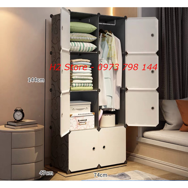 MỚI VỀ Tủ Nhựa Lắp Ghép Thông Minh Giá Rẻ 8 Ô Treo Gấp Quần Áo Đa Năng - Tủ Nhựa Ghép Đa Năng Tiện Dụng Để Lưu Trữ Hồ Sơ Đồ Trang Điểm Quần Áo