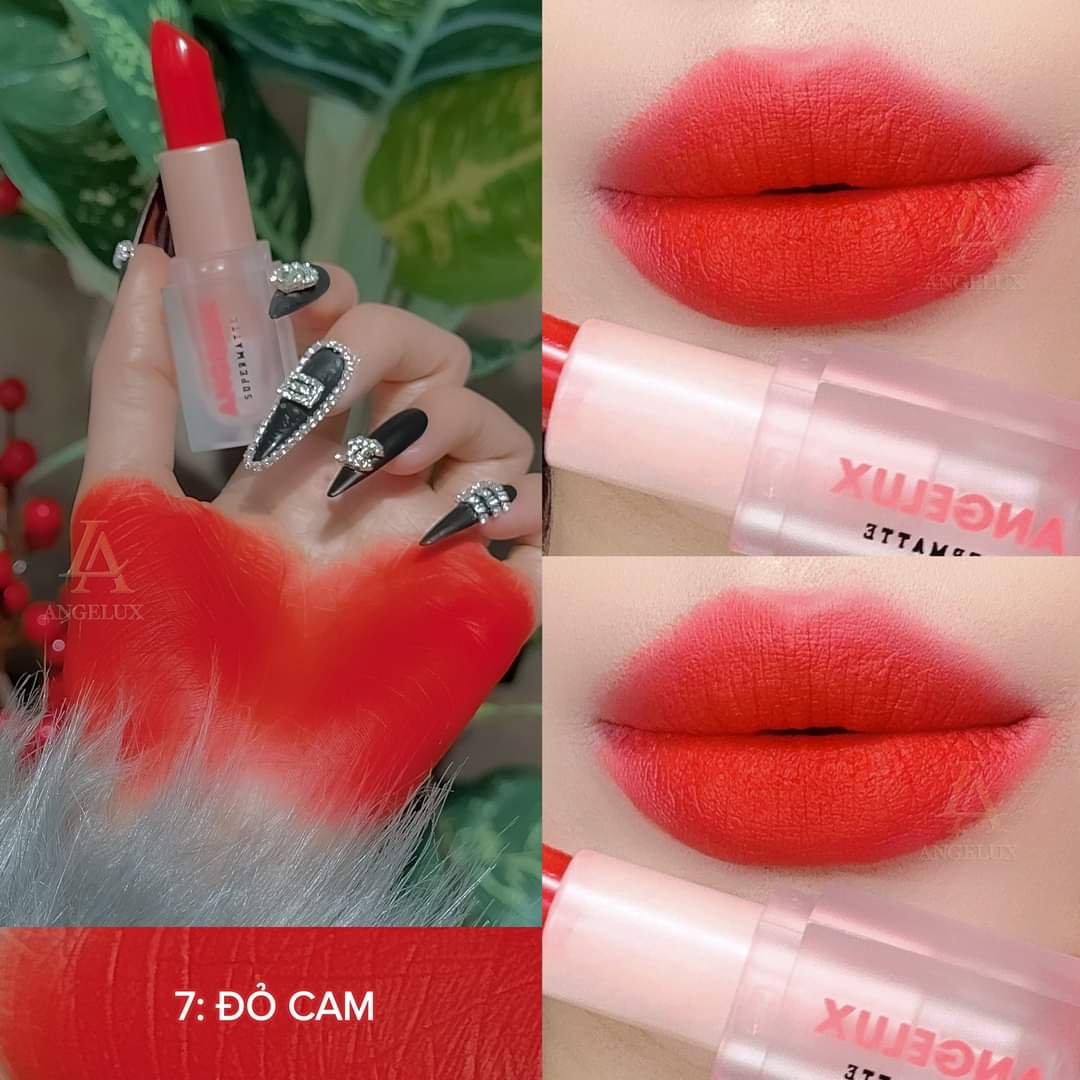 Son thỏi sáp angelux 2023 new - đỏ cam