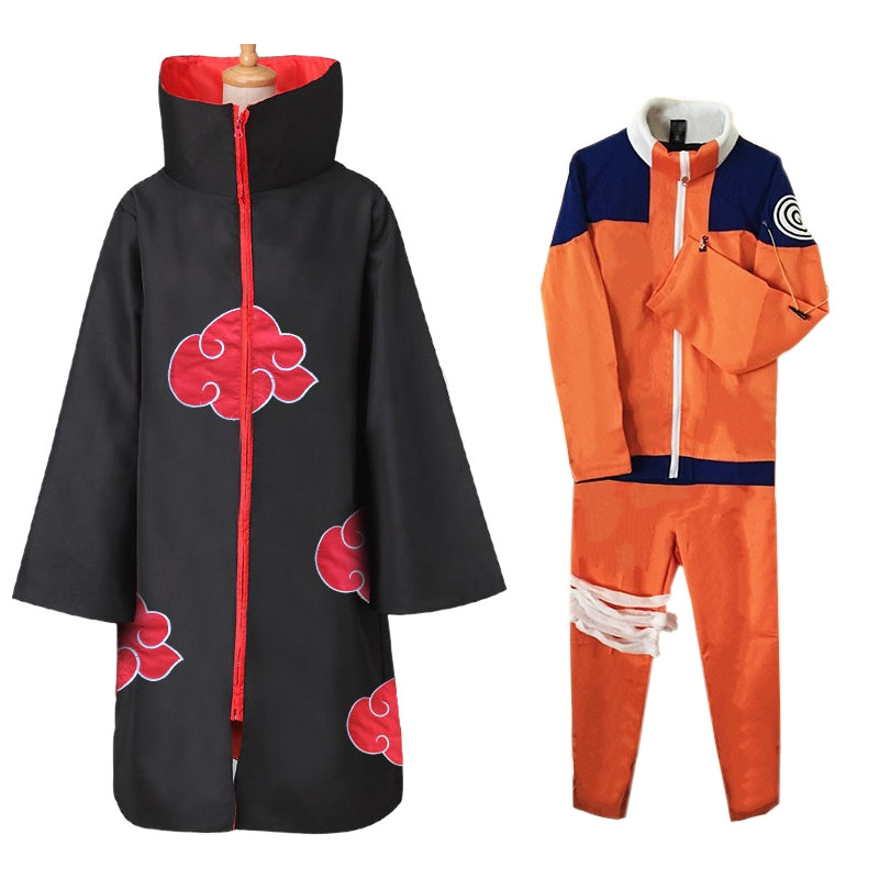 Nhật Bản Cổ Điển Ninja Anime Naruto Quần Áo Akatsuki Mặt Nạ Nhân Vật Biểu Diễn cosplay Bộ Đồ Biểu Diễn