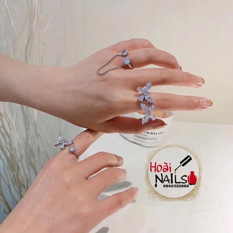 Nhẫn chụp ảnh nail siêu xinh phụ kiện nail