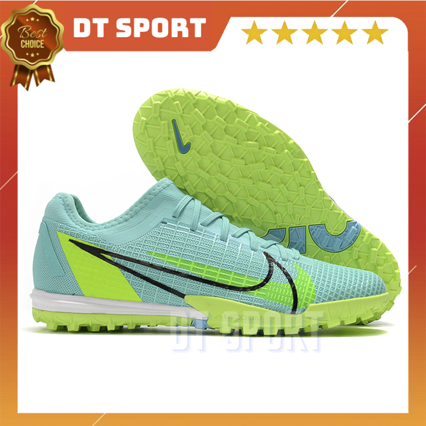 [TặngTúi Rút Và Tất]Giày Đá Bóng Sân Cỏ Nhân Tạo Mercurial Vapor 14 Pro TF Green, Giày Đá Banh Nam D