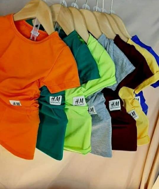 COMBO 5 BỘ ĐỒ COTTON TRẺ EM TRƠN H&M SIÊU HOT CHO TRẺ TỪ 8-18KG