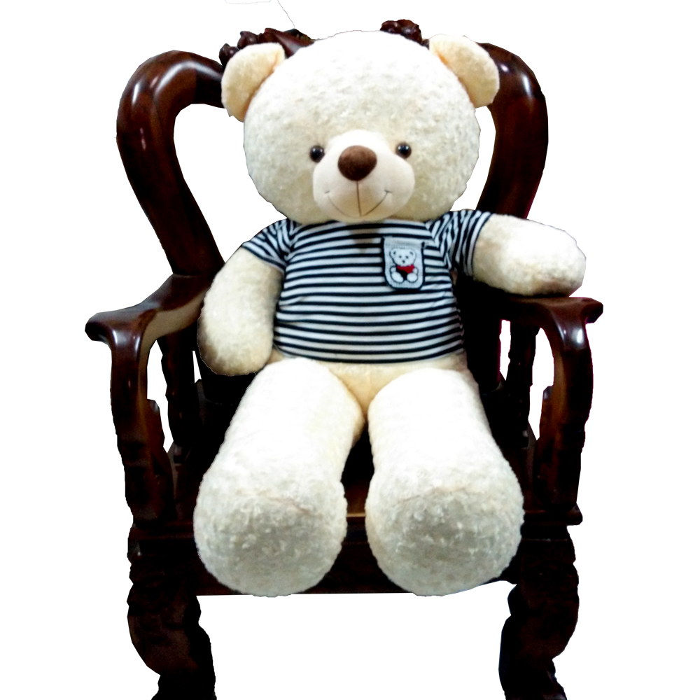 [HCM]Gấu bông Teddy cao cấp áo thun hàng VNXK màu trắng kem của NBH Diabrand khổ 1m4-GAUTEDDYKT12 (nhà bán hàng Diabrand)