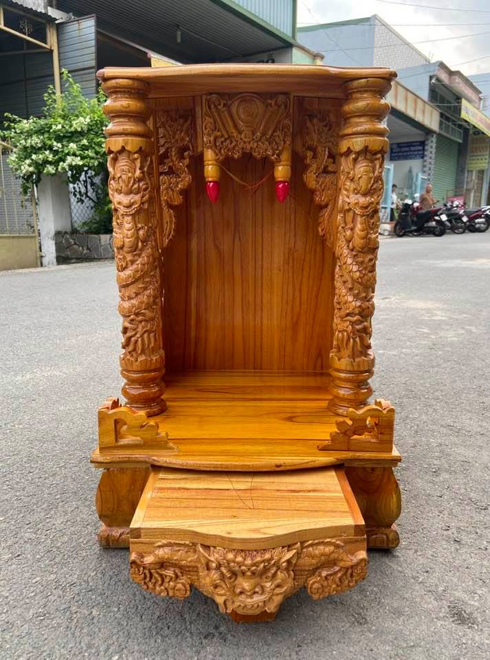 Bàn thờ thần tài gỗ xoan, ngăn kéo dày 42 X 68CM