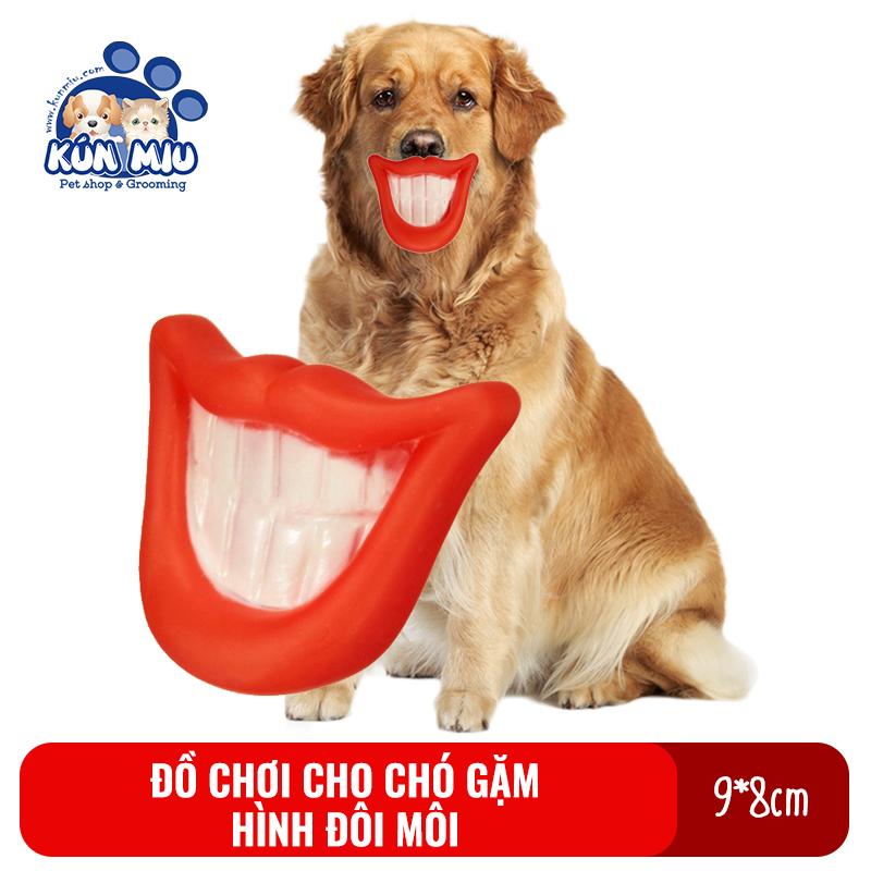[Hoàn Tiền 10%] Đồ chơi chút chít cho chó hình đôi môi dễ thương Kún Miu chất liệu nhựa PP an toàn