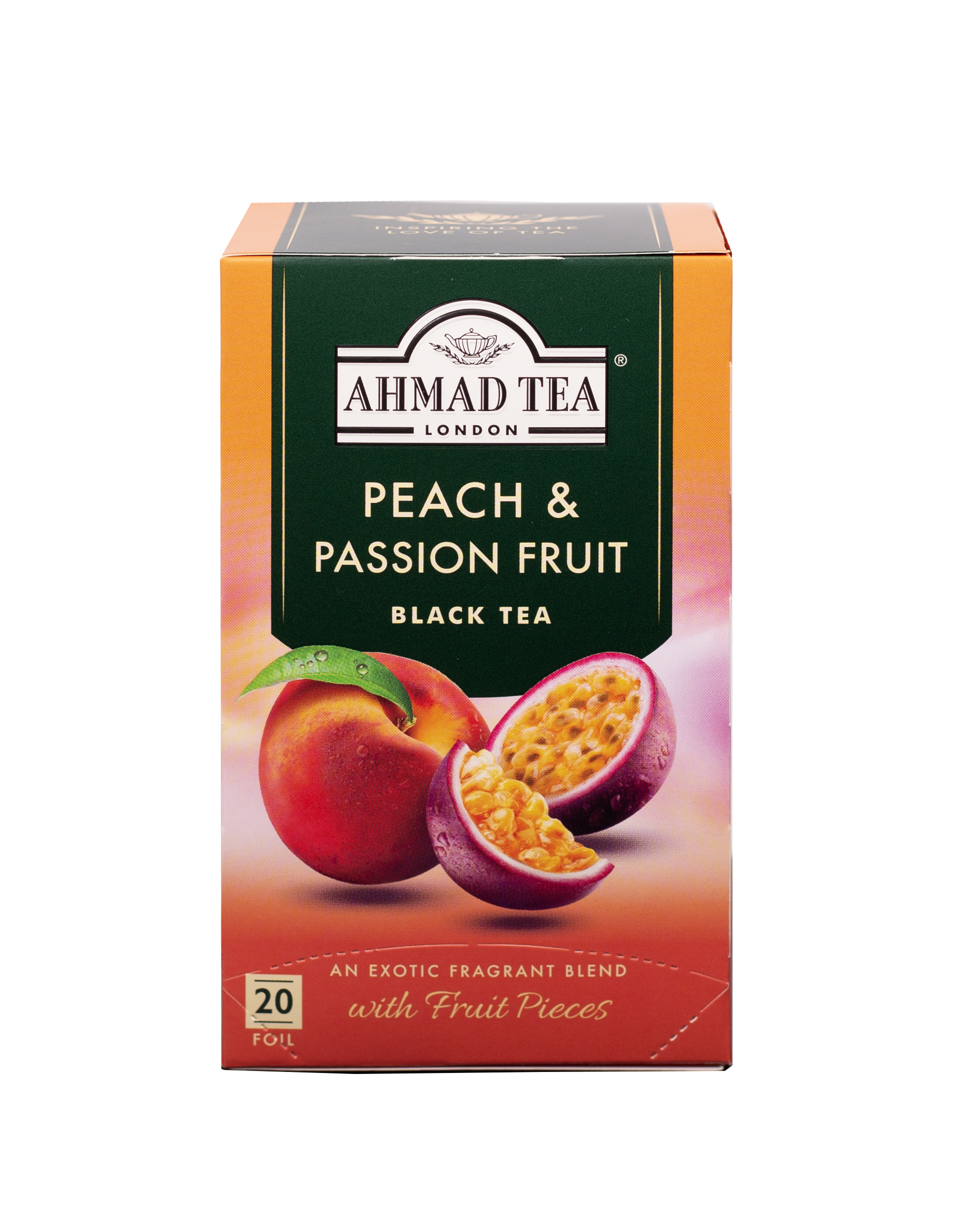 TRÀ AHMAD ANH QUỐC - ĐÀO & CHANH DÂY (40g) - Peach & Passion Fruit - Vừa thơm ngon, vừa giúp bạn dễ ngủ