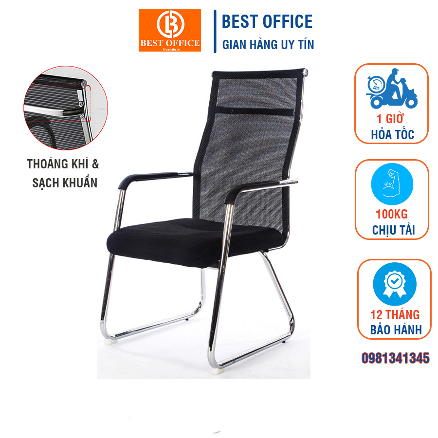 Ghế chân quỳ lưng lưới cao CQ4101 siêu thoáng mát - Chống ê mỏi cổ hiệu quả , ghế văn phòng khung thép bền