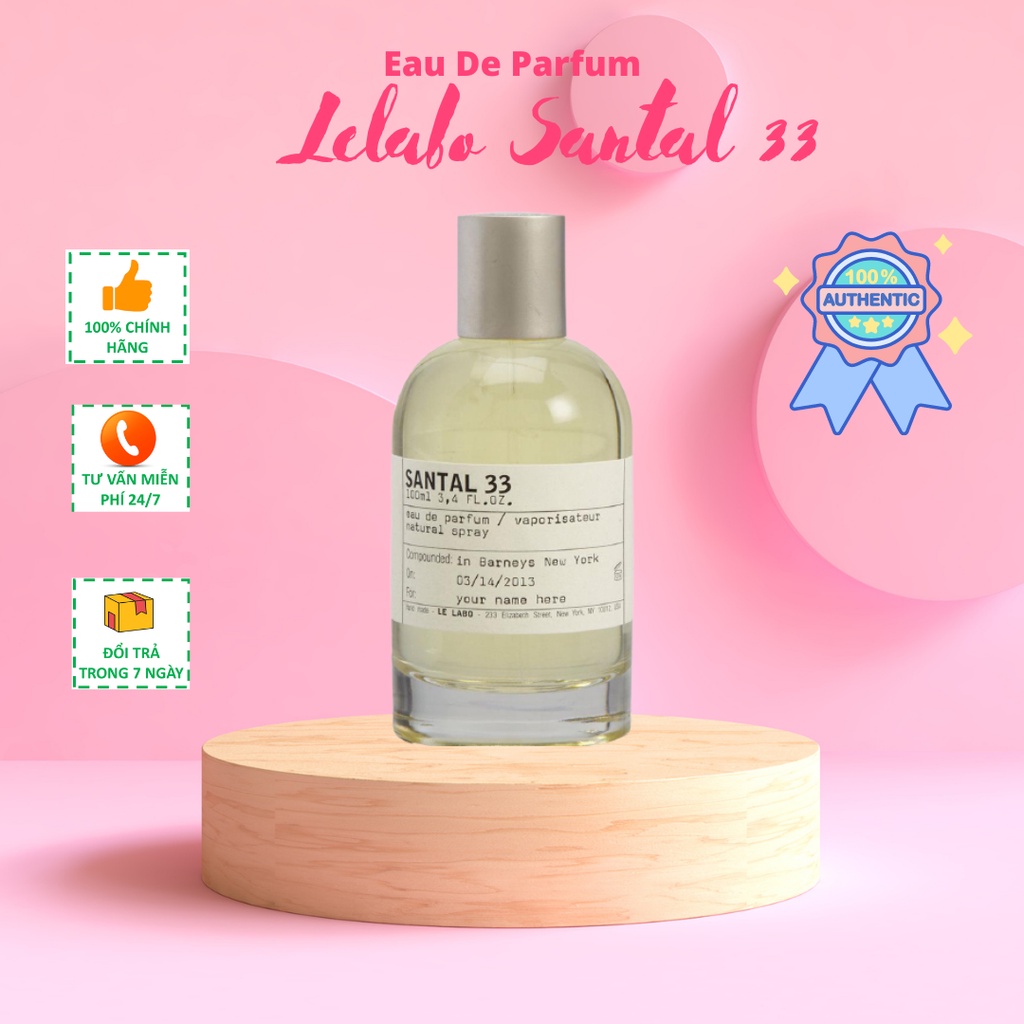 Nước hoa le labo santal 33 edp 5ml, 10ml, 20ml