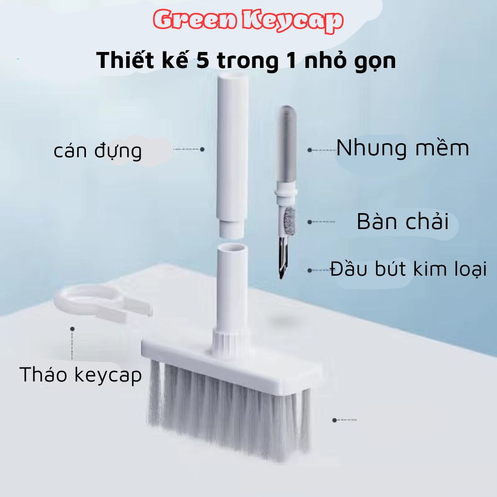 Bộ vệ sinh bàn phím, tai nghẹ 5 trong 1