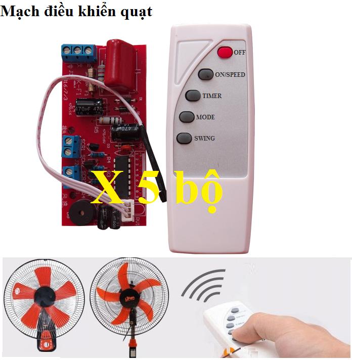 COMBO 5 Bộ mạch điều khiển từ xa cho quạt - Bản Tiếng Anh
