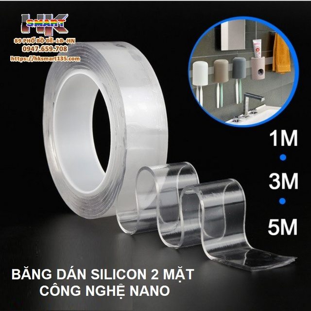 Băng keo 2 mặt siêu dính trong suốt loại 3m đa năng dính mọi bề mặt