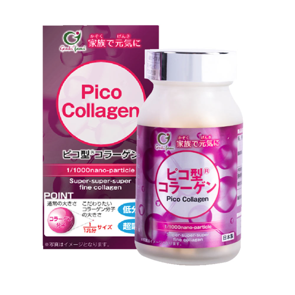 Viên uống pico collagen hỗ trợ đẹp da genki fami