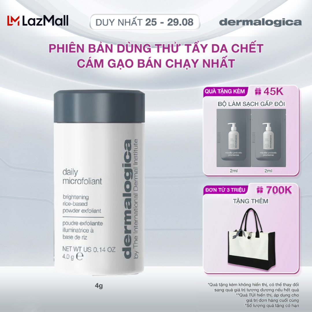 Tẩy da chết Dermalogica Daily Microfoliant bằng bột cám gạo 4g