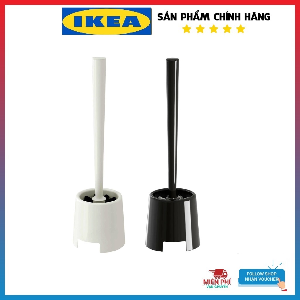 Chổi cọ vệ sinh toilet bồn cầu kèm giá đỡ sang trọng hiện đại Ikea. Giao màu ngẫu nhiên IK35