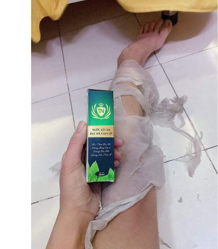 Nước Lột Da Bạc Hà Cao Cấp [ 50ml] _Không hôi, thơm mùi bạc hà, lột bao ra mảng to dày y hình.