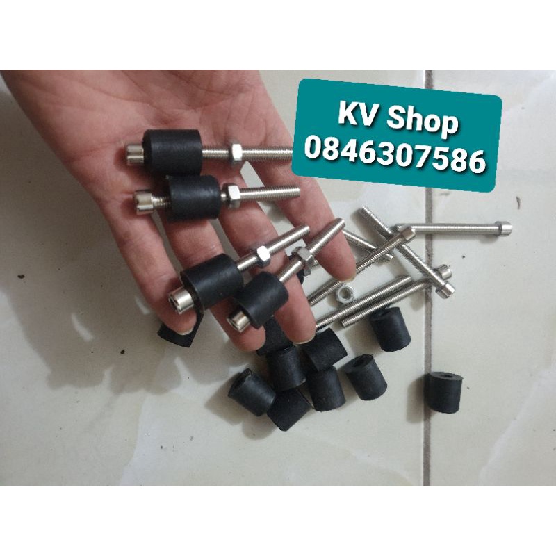 Cao su gù tay lái xe máy, gắn gù titan gr5, gù inox, gù nhôm