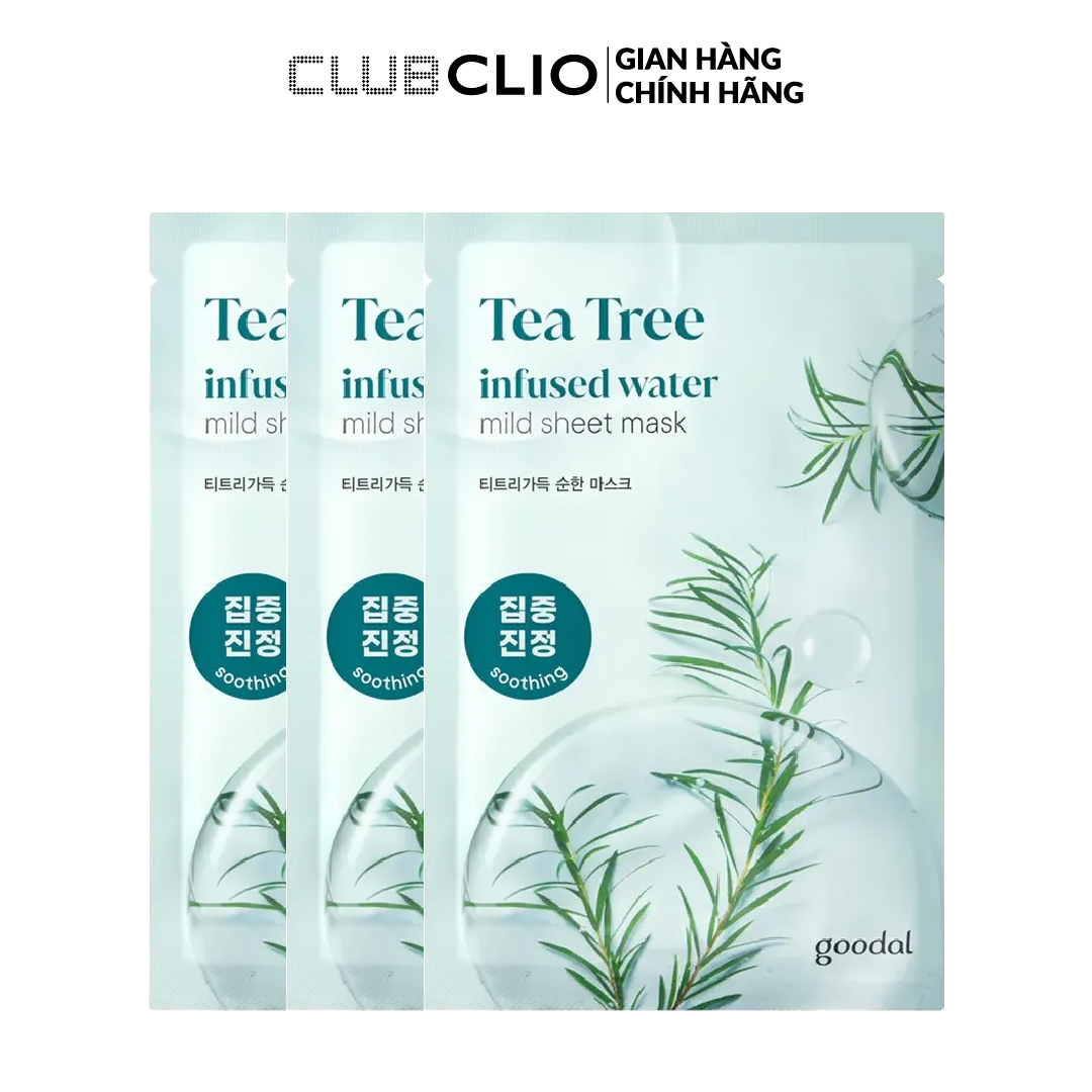 3 mặt nạ giấy làm dịu da goodal tee trea infused water mild sheet mask 20g