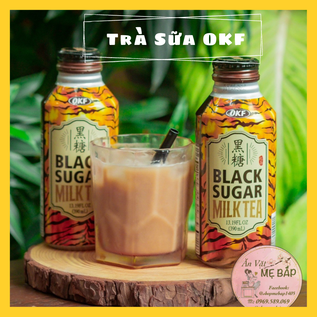 Trà sữa đường đen okf hàn quốc 390ml - black suger milk tea - shop mẹ bắp
