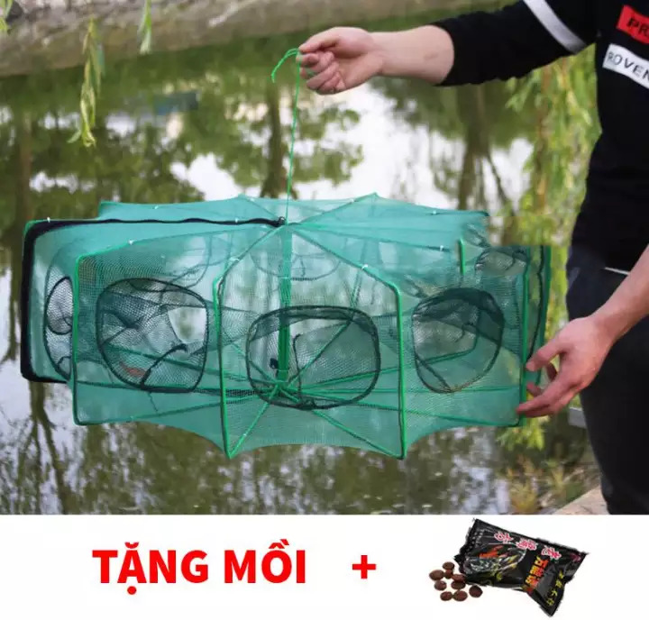 Lồng Bát Giác 8 Cửa + Tặng Mồi Dụ tôm,cua,cá- * Lông bái quái Hai lúa