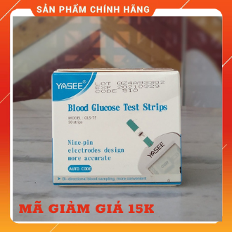 [HCM]Que thử đường huyết Yasee 25 que + 25 kim
