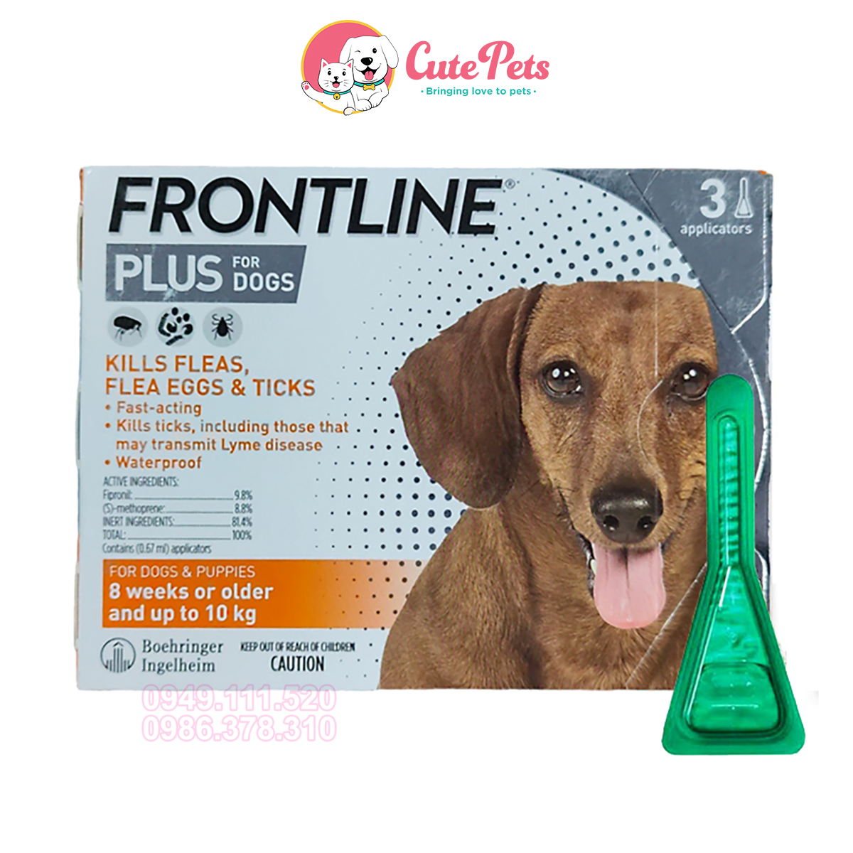 Nhỏ gáy trị ve rận Frontline Plus cho chó mèo - 1 tuýp