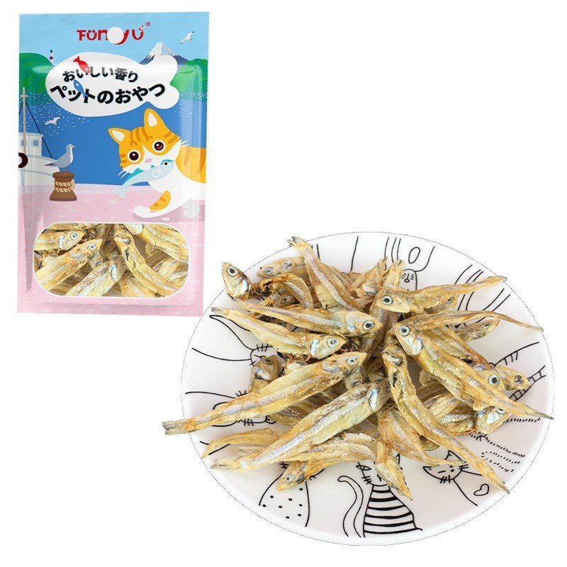 Cá sấy khô , tôm khô sấy cho mèo gói 80gr, snack cho mèo