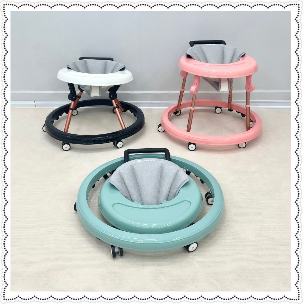 Xe tập đi cho bé Zoko chống chân đi vòng kiềng chữ O chống lật đa năng xe tròn tập đi trẻ từ 8-18 tháng nhựa PP an toàn Zozon phân phối chính hãng