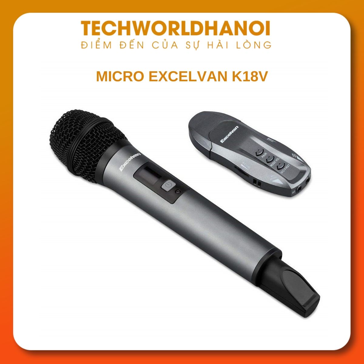 Micro karaoke không dây excelvan k18v 01 mic vhf