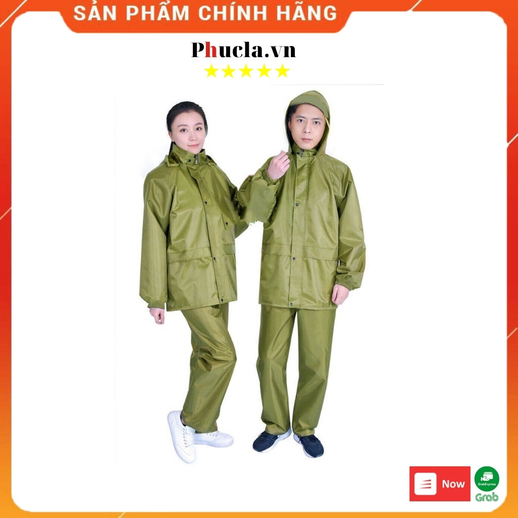 Áo mưa bộ, áo mưa 1 đầu, áo mưa 1 người vải dù chống thấm nước cao cấp f89 006