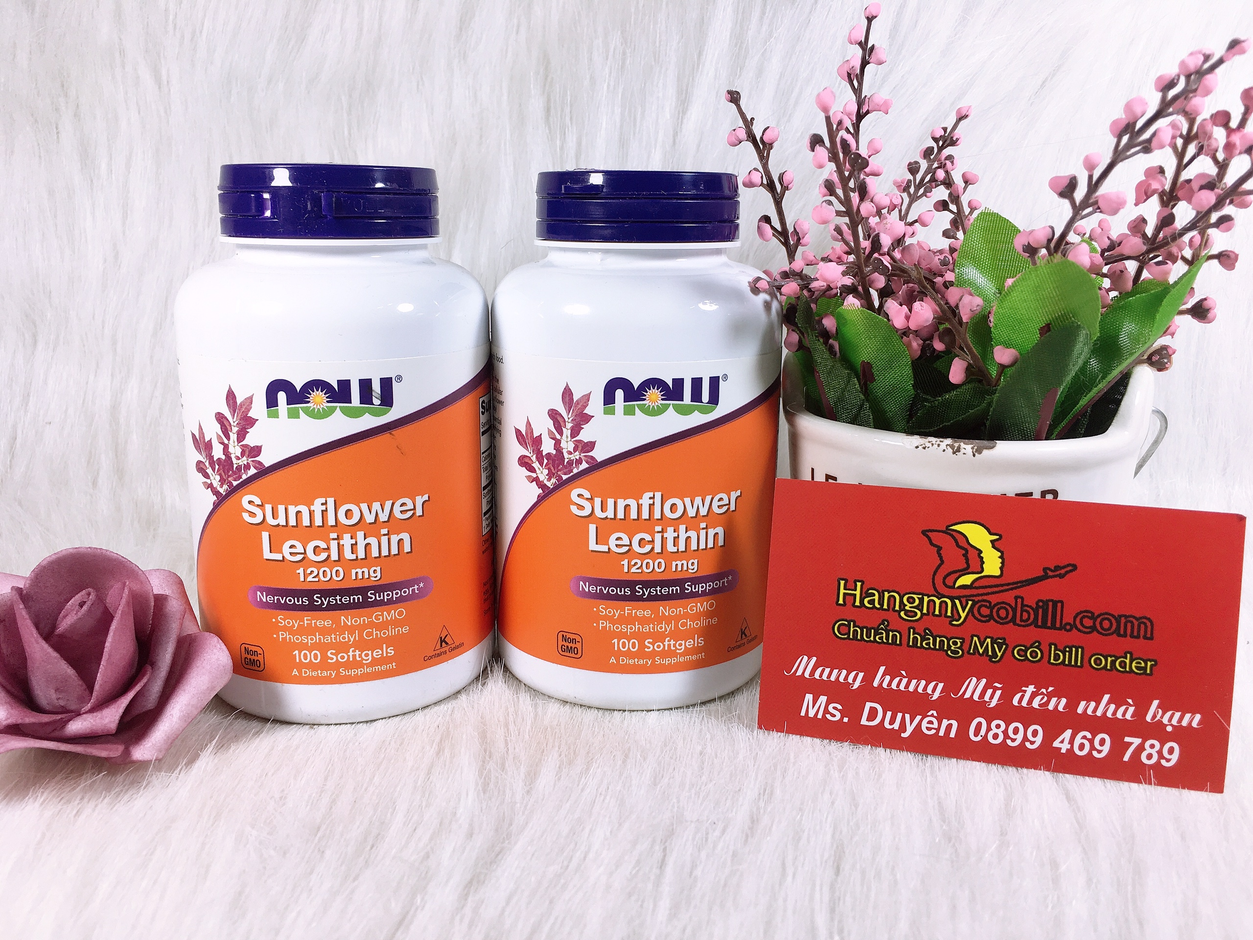 (có bill nhập)Viên uống chống tắc tia sữa  Now foods Lecithin, 1200 mg, 100 Softgels(cho mẹ sinh bé gái)