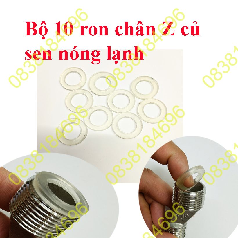 COMBO 10 ron chân sen, chân củ sen nóng lạnh, gioăng - ron chân sen nóng lạnh- zoăng chân sen, ron chân sen, ron vòi sen , ron dây sen, ron dùng cho chân z sen 25mm, ron dùng cho dây sen 18mm. COMBO Ron chân vòi rửa chén lạnh, lavabo Lạnh. Lựa