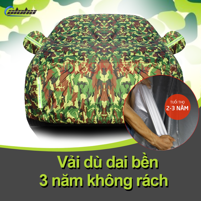 [HCM]Bạt phủ xeBạt phủ xe hơi áo trùm xe hơi che xe ôtô 4 chỗ đến 7 chỗ gấp xếp gọn gàng lớp bạc phản quang chống nóng mưa vải dù Polyester Oxford Fabric cao cấp-BPXM