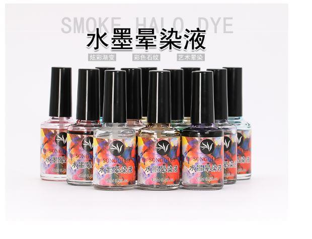 [HÀNG MỚI 2019] Set 12 chai cồn loang vẽ móng chai 15ml