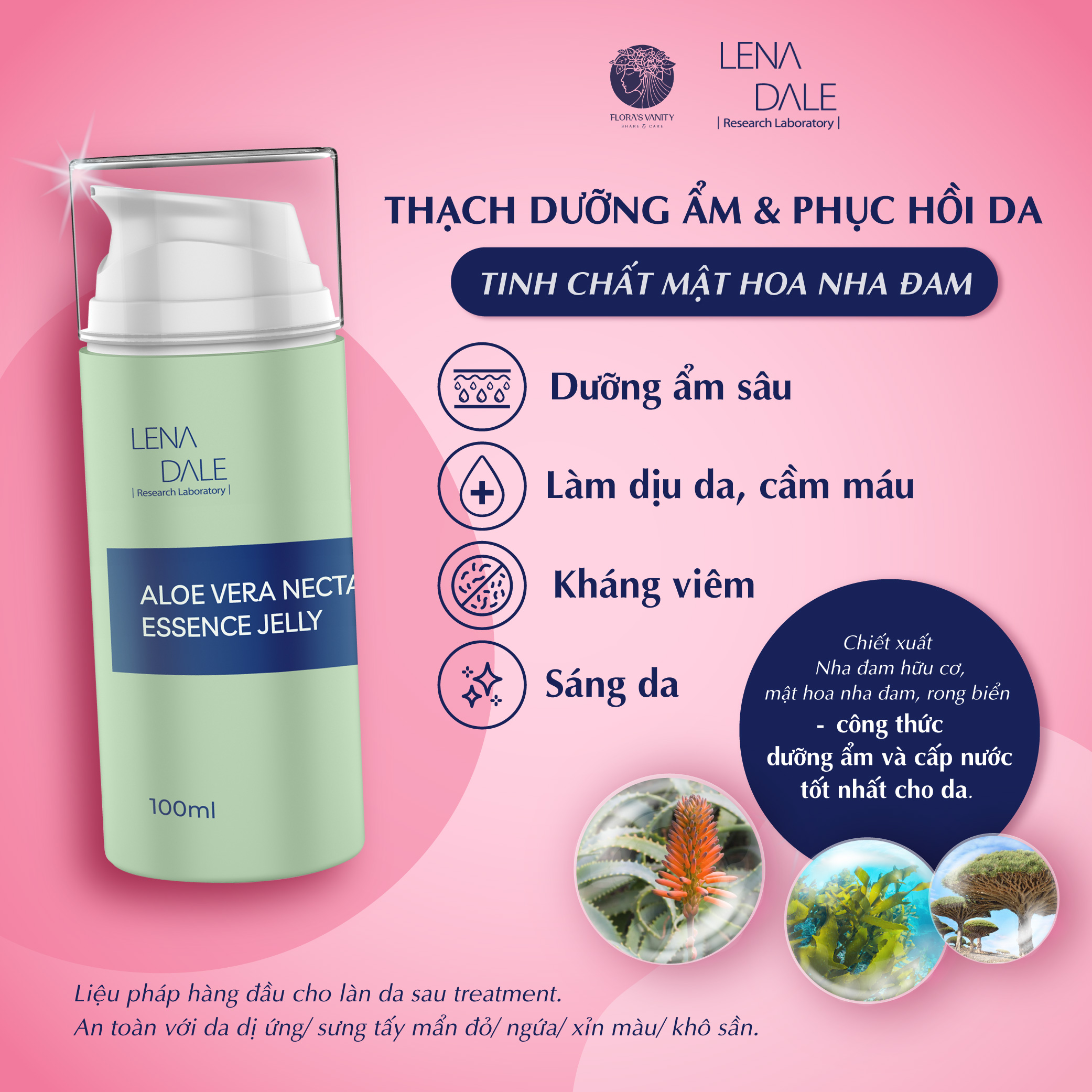 Mặt nạ phục hồi và dưỡng ẩm dạng gel từ mật hoa nha đam aloe vera nectar essence jelly
