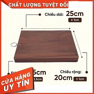 Thớt gỗ nghiến cao cấp chữ nhật 25cmx20cm