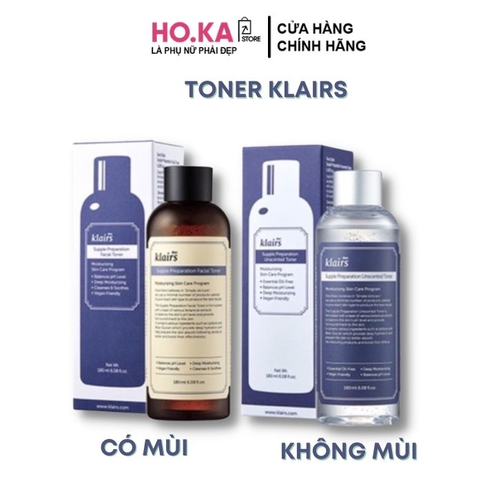 Toner Klairs Supple Preparation Nước Hoa Hồng Klairs 180ml Chống Viêm Không Mùi Cho Da Nhạy Cảm Hoka Store