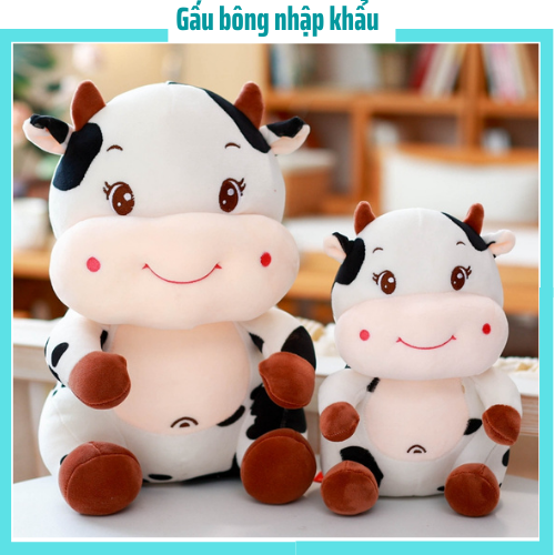 Gấu bông bò sữa cute nhập khẩu dễ thương kích thước 25 và 60cm