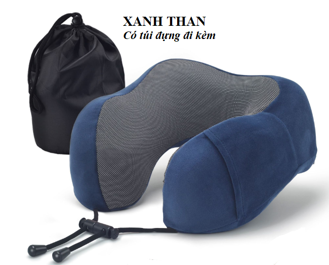 Gối kê cổ chữ U cao su non tiện dùng trong văn phòng hoặc đi tầu xe, đi du lịch