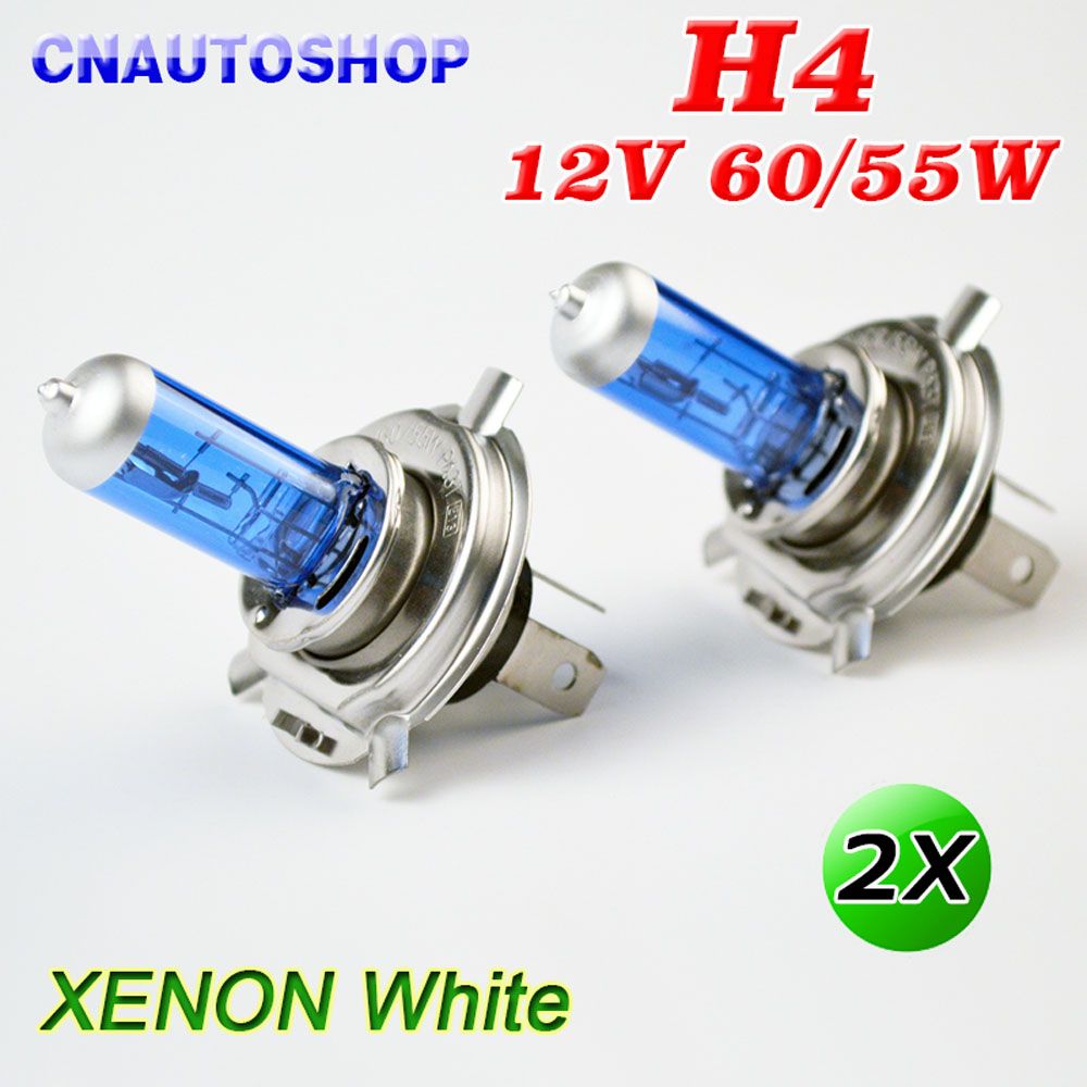 Bóng Đèn Trắng 60/55W 2 Bóng Đèn Pha H4/9003/HB2 Bóng Đèn Halogen