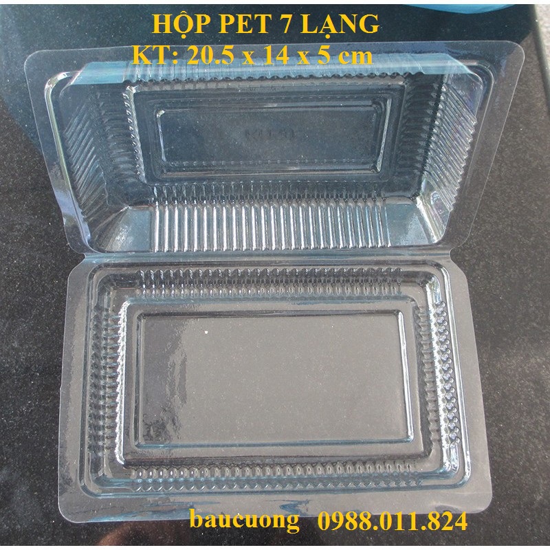 100 hộp nhựa pet 7 lạng, hộp nhựa ta 06