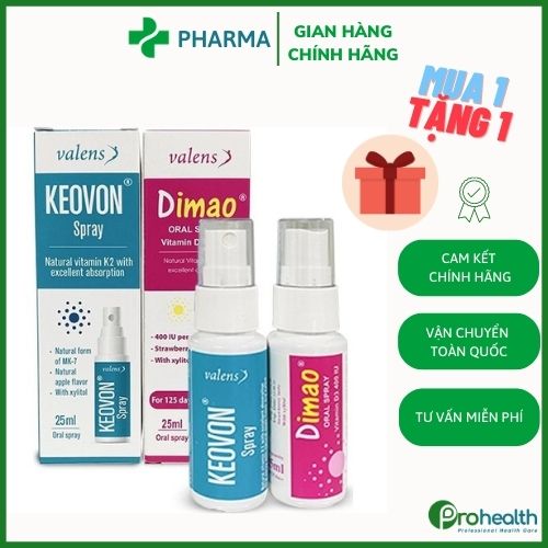 Combo tăng chiều cao cho trẻ dimao vitamin d3 + keovon vitamin k2 - date/2025