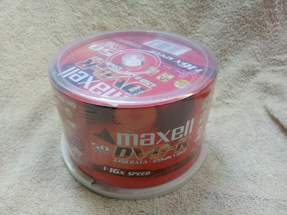 Đĩa DVD trắng Maxell 1 hộp nguyên seal 50 đĩa trắng dùng để ghi dữ liệu, lưu trữ data, phim, ảnh, nhạc